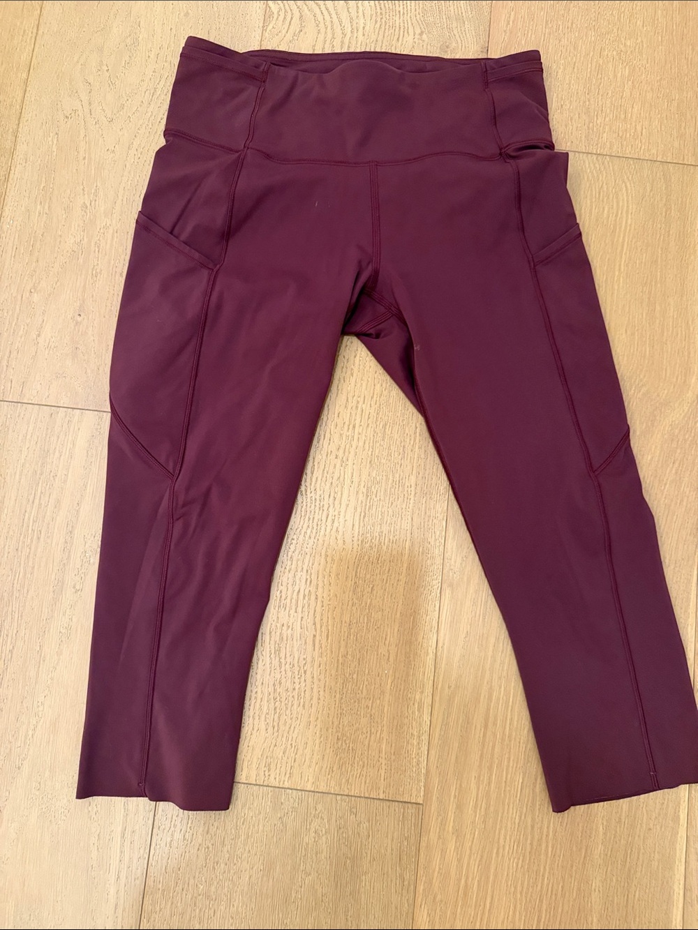 lululemon athletica Maroon High-Rise Crop Leggings